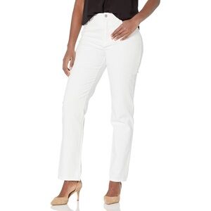 Gloria Vanderbilt Amanda Classic Rise Tapered Leg Stretch Jeans white size 16